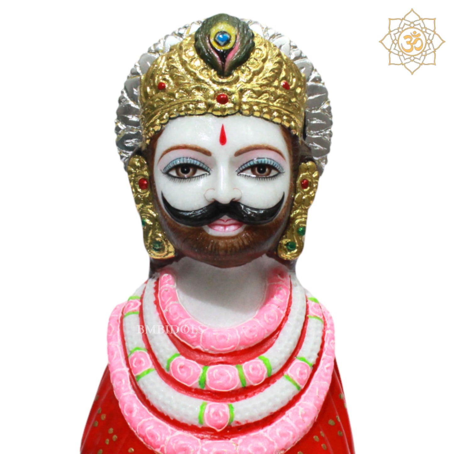 Khatu Shyam Baba Marble Murti in 12inches for Home Mandirs