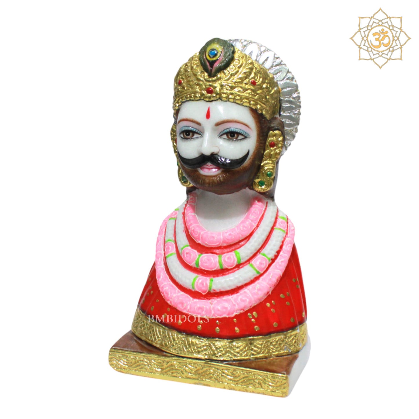 Khatu Shyam Baba Marble Murti in 12inches for Home Mandirs