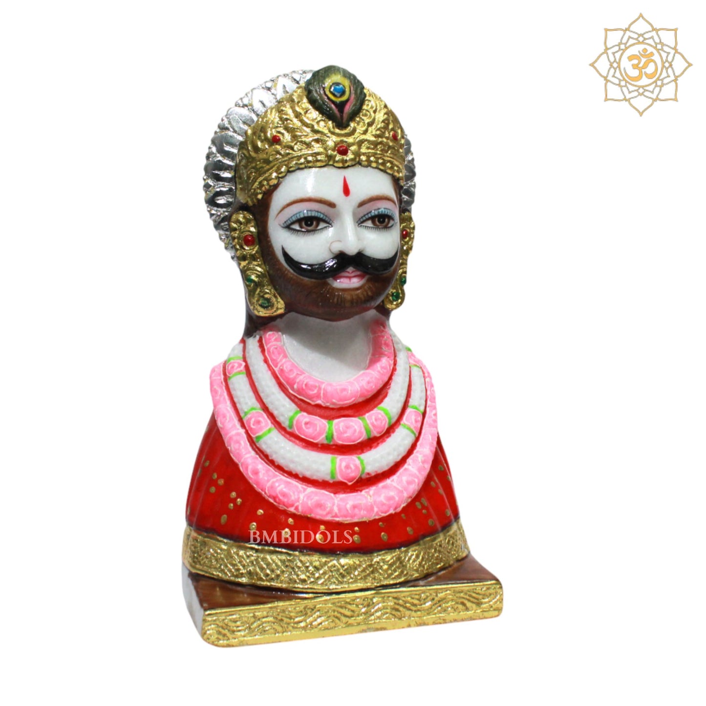 Khatu Shyam Baba Marble Murti in 12inches for Home Mandirs