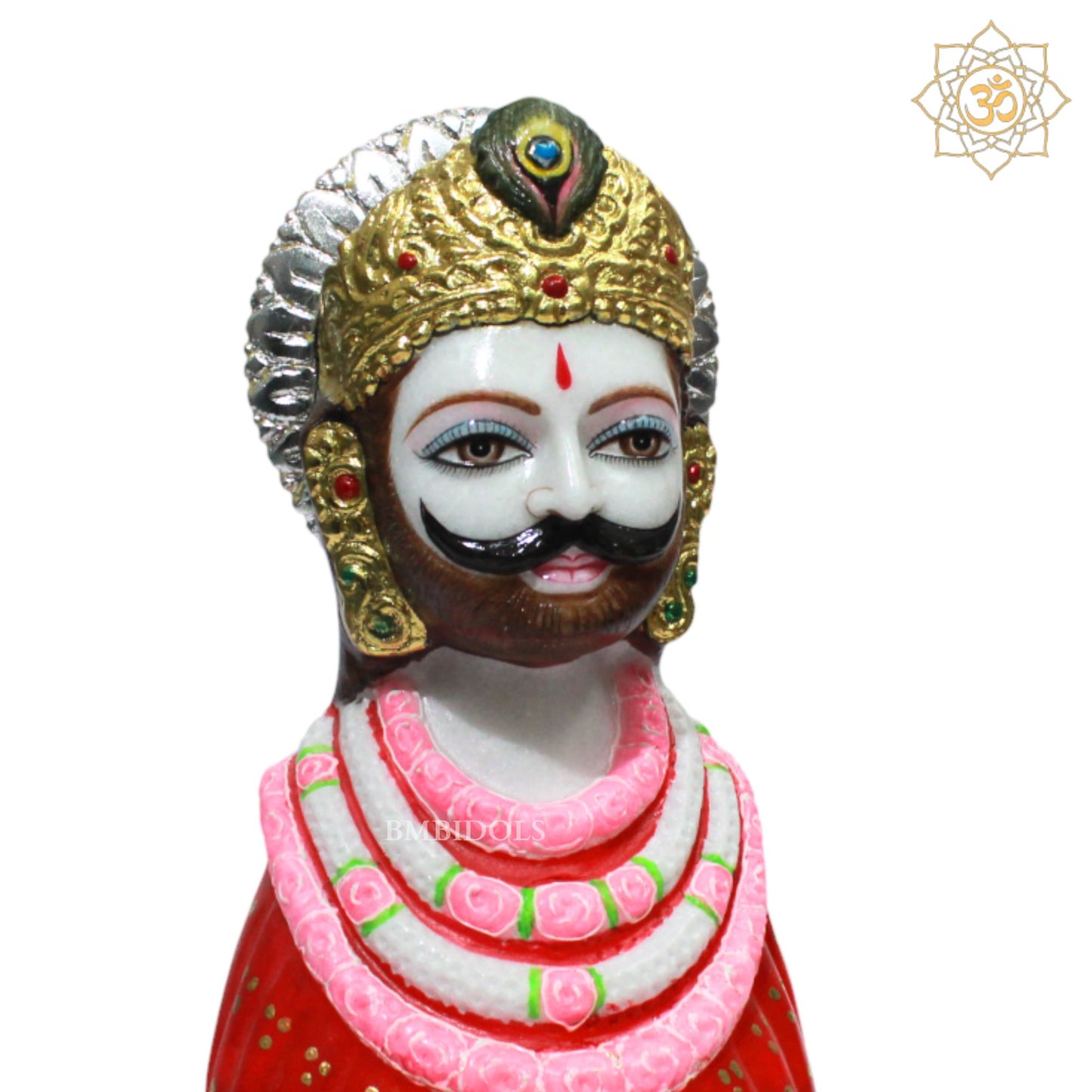 Khatu Shyam Baba Marble Murti in 12inches for Home Mandirs