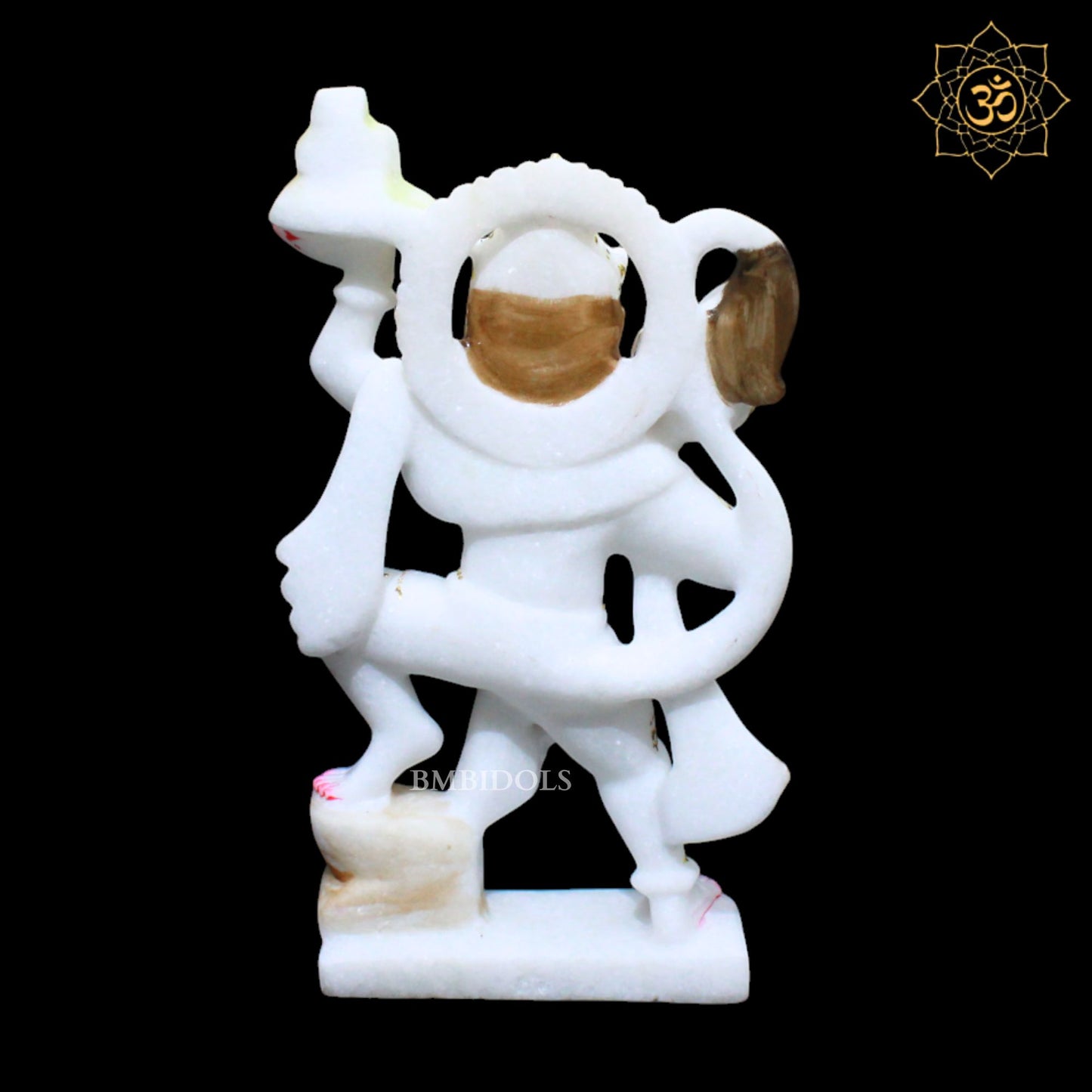 Veer Hanuman Marble Murti in 12inches for Homes and Temples