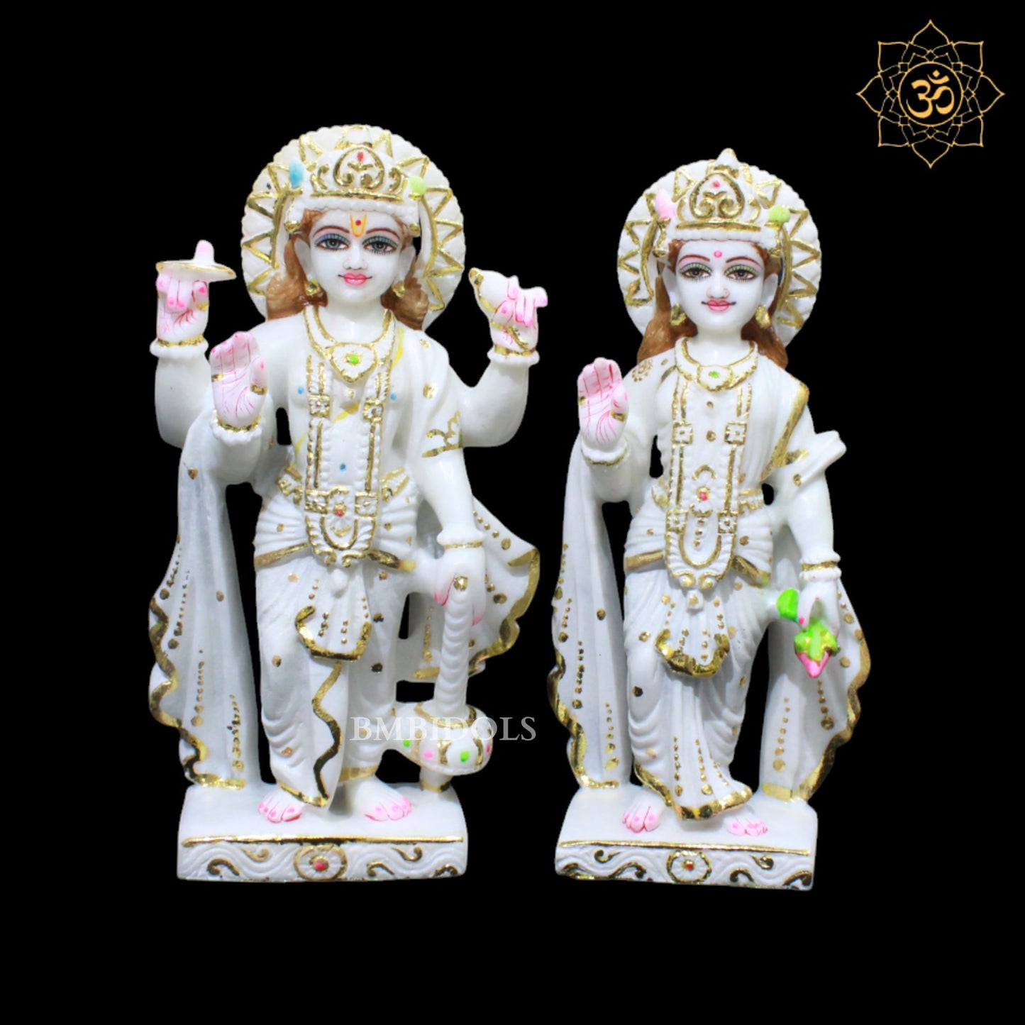Vishnu Laxmi Marble Murti for Ghar Mandirs in 1feet