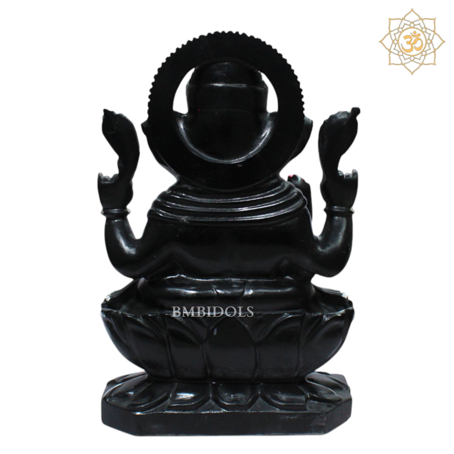 Black Stone Ganesh Statue for 15inches in Homes and Temples