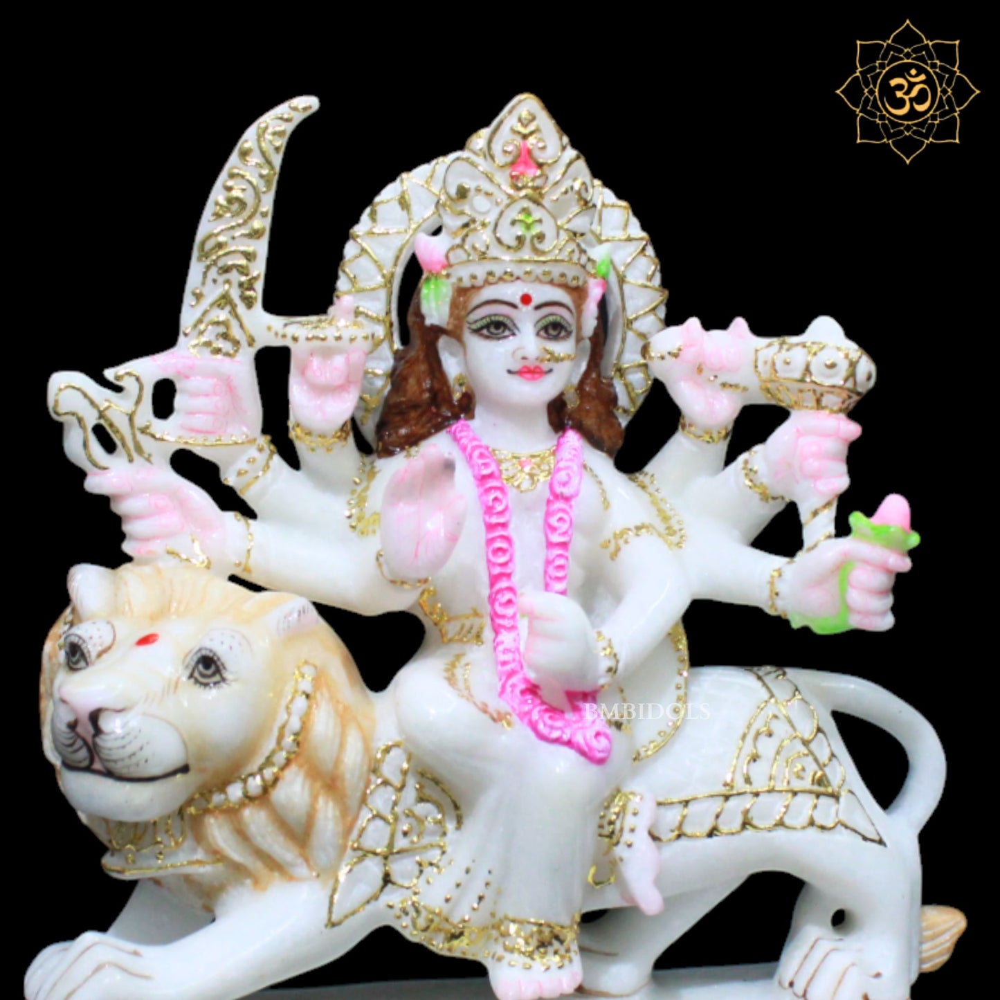 Durga Mata Murti for Homes and Temples in 9inch