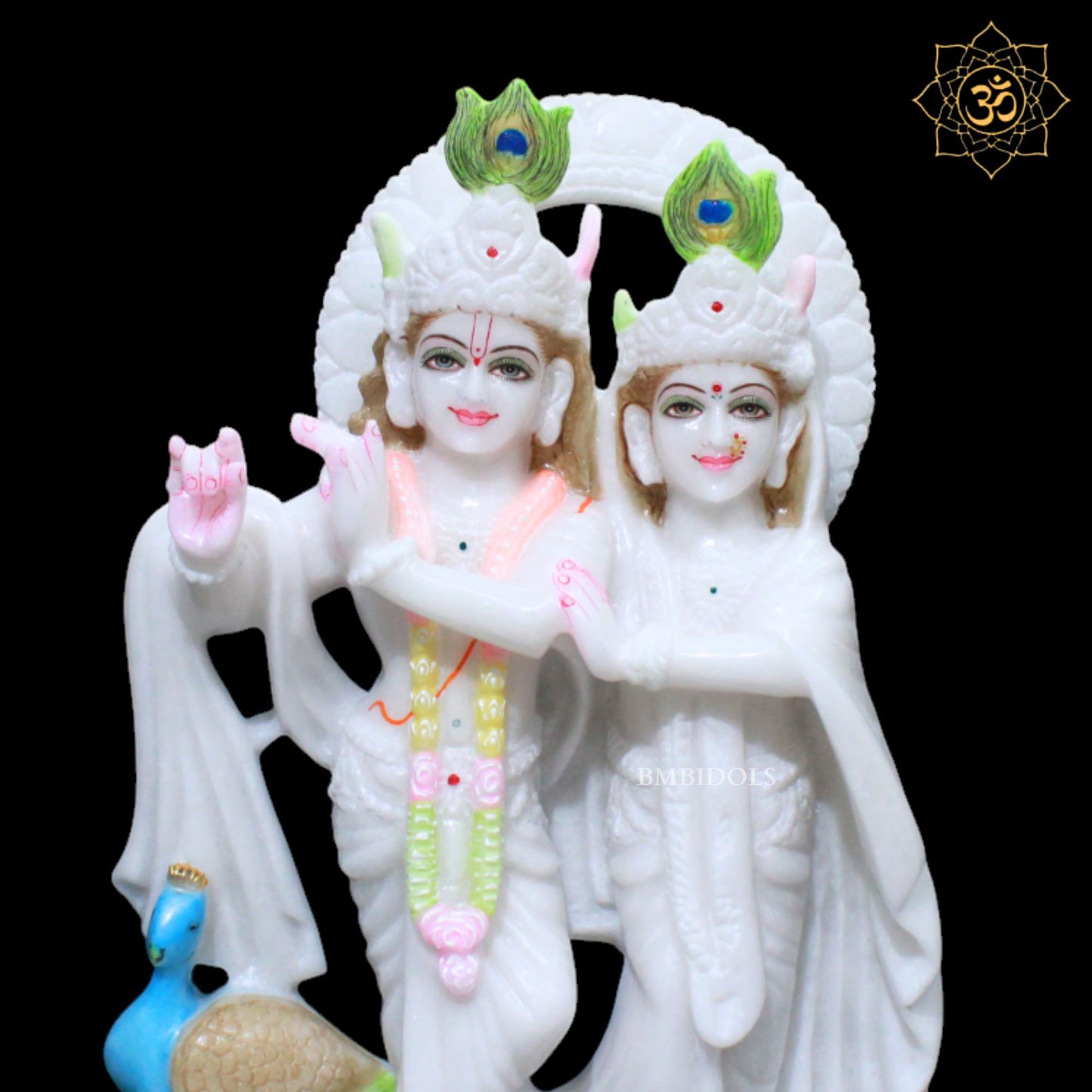 Jugal Radha Krishna Marble Murti for Homes and Temples in 15inches