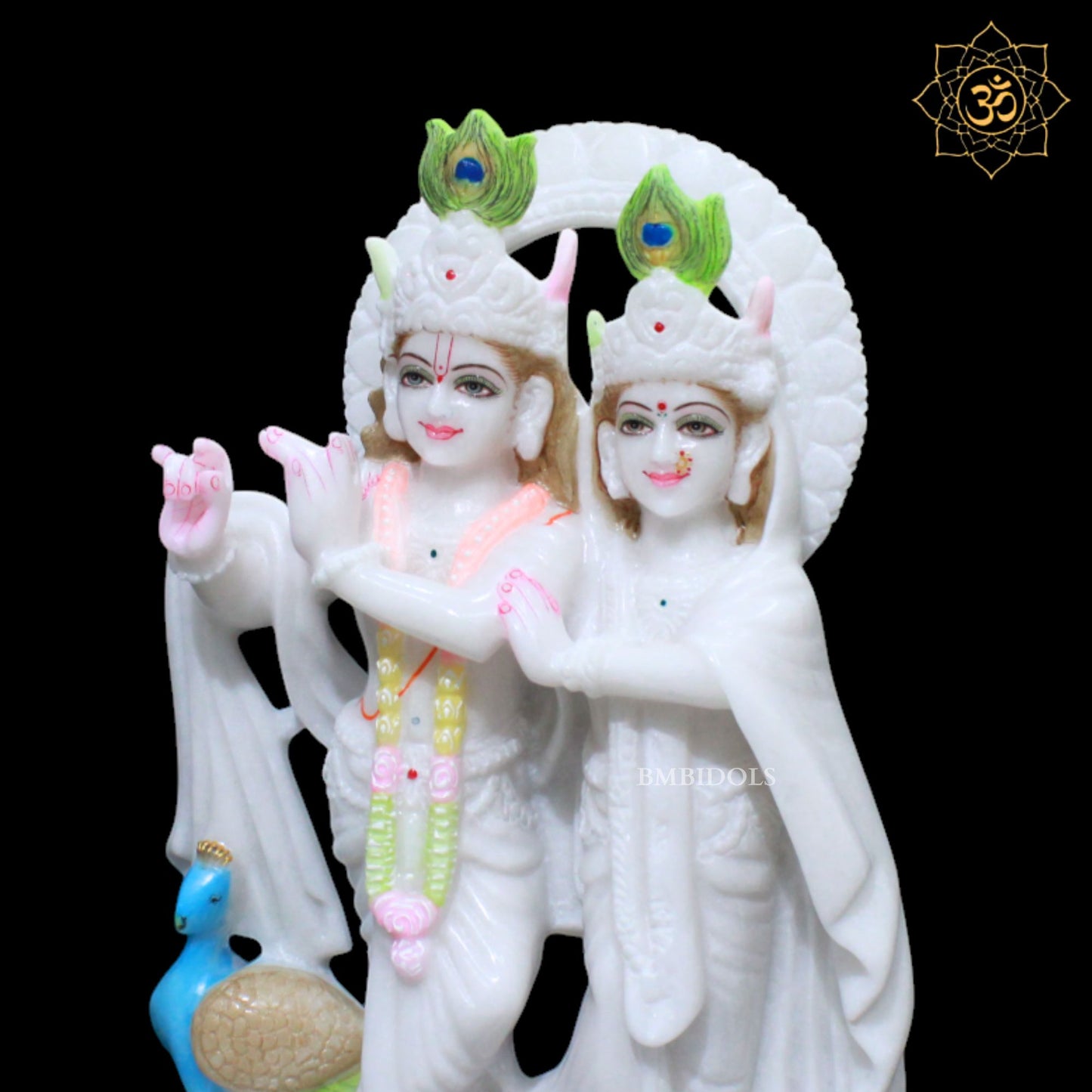 Jugal Radha Krishna Marble Murti for Homes and Temples in 15inches