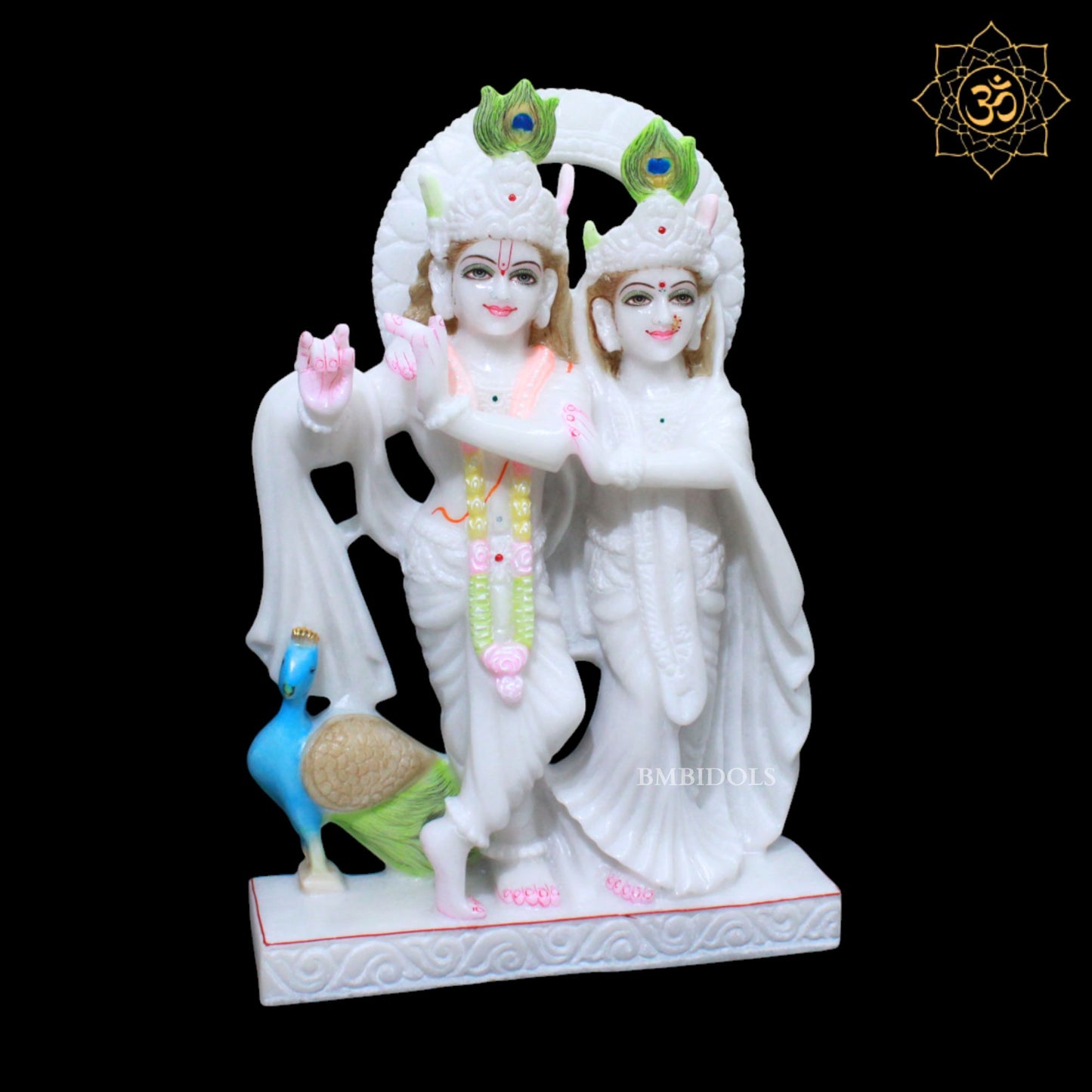 Jugal Radha Krishna Marble Murti for Homes and Temples in 15inches