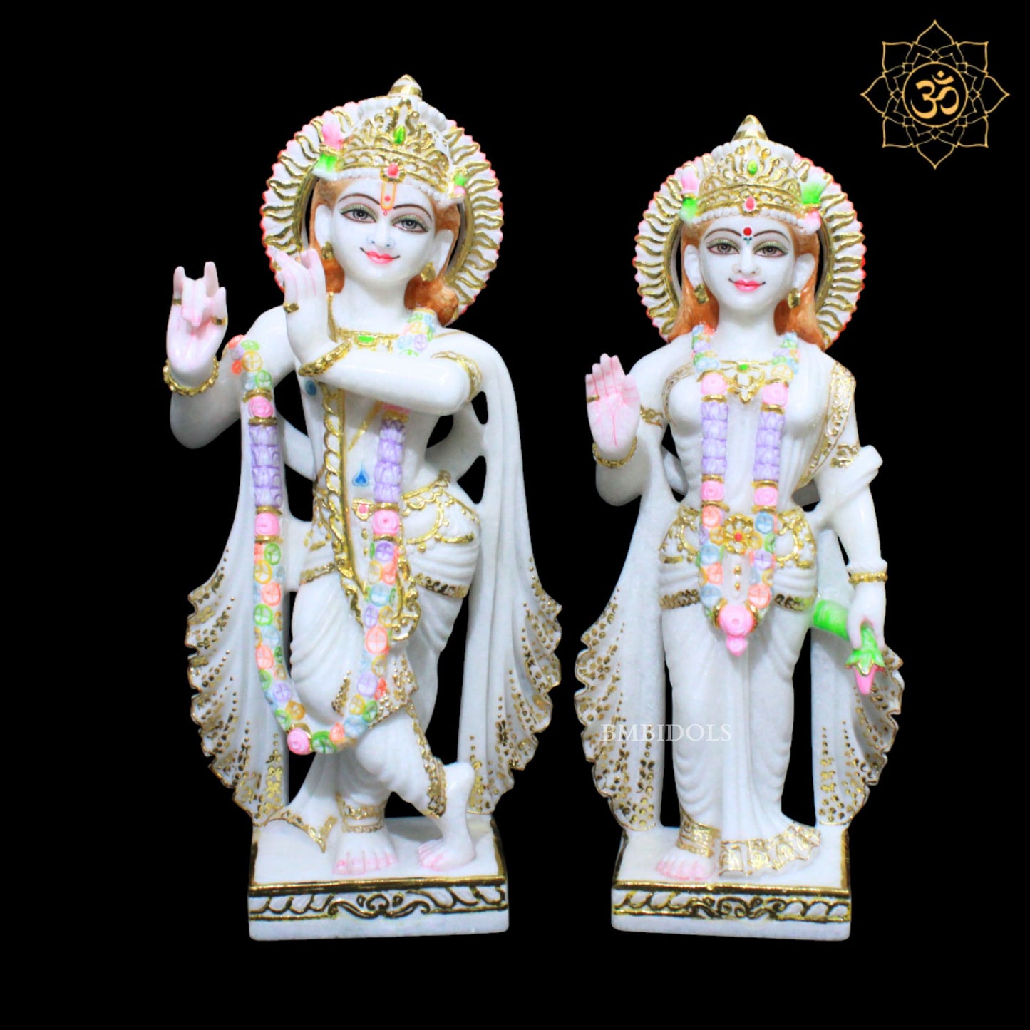 Radha Krishna Marble Murti in 18inches in Makrana Marble