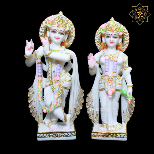 Radha Krishna Marble Murti in 18inches in Makrana Marble