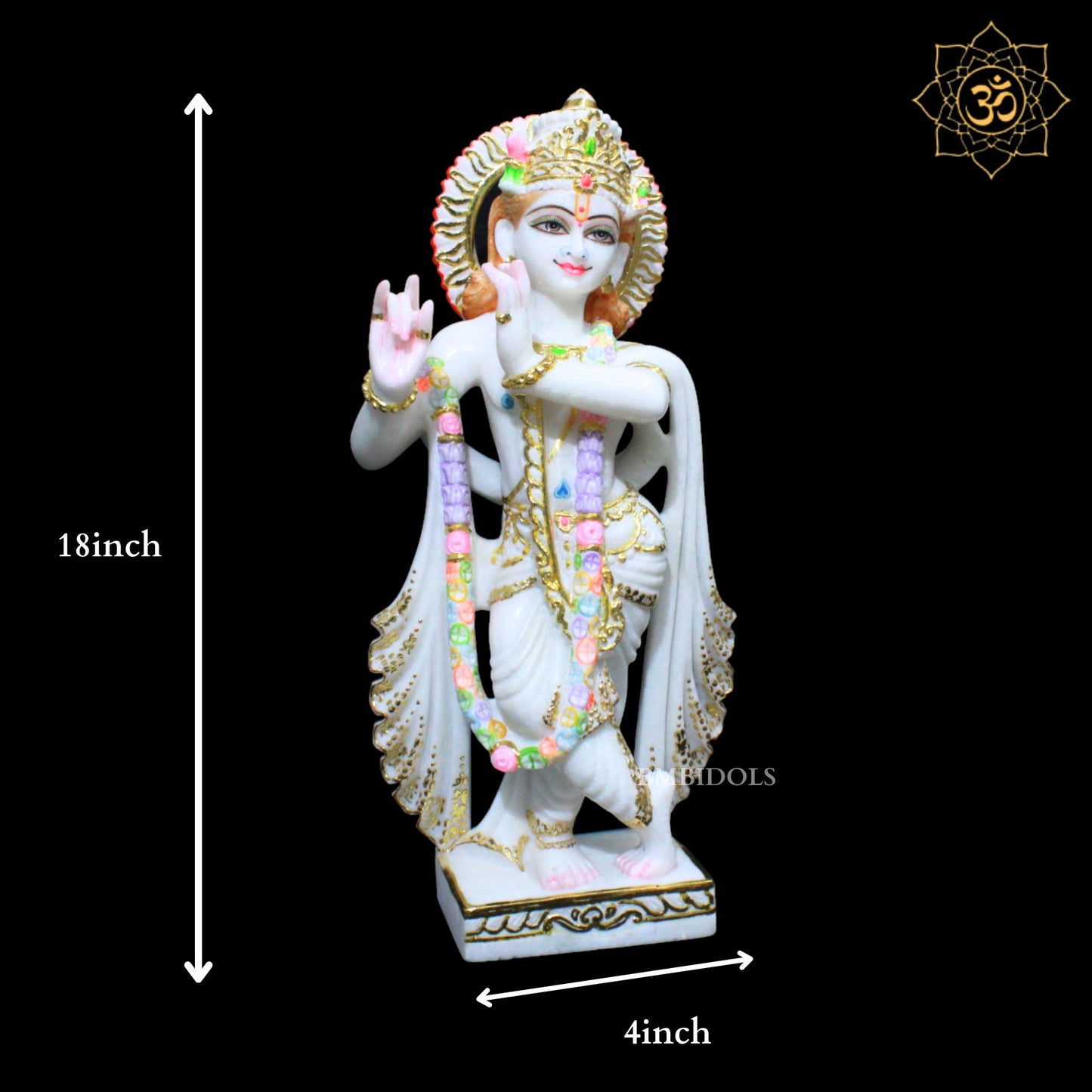 Radha Krishna Marble Murti in 18inches in Makrana Marble