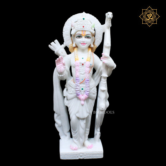 18inch Marble Ram Darbar Statue in Makrana Marble for Homes and Temples