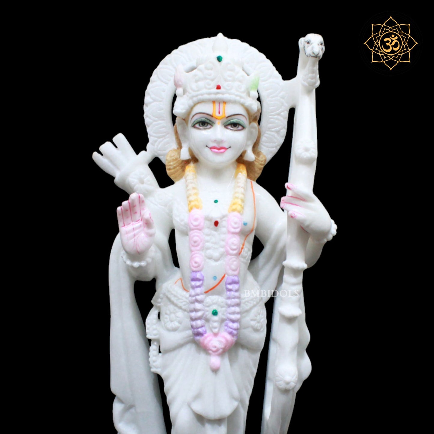 18inch Marble Ram Darbar Statue in Makrana Marble for Homes and Temples