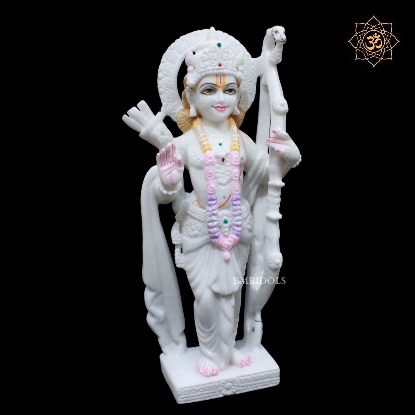 18inch Marble Ram Darbar Statue in Makrana Marble for Homes and Temples