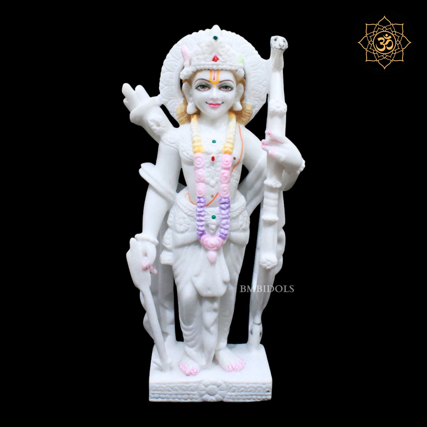 18inch Marble Ram Darbar Statue in Makrana Marble for Homes and Temples