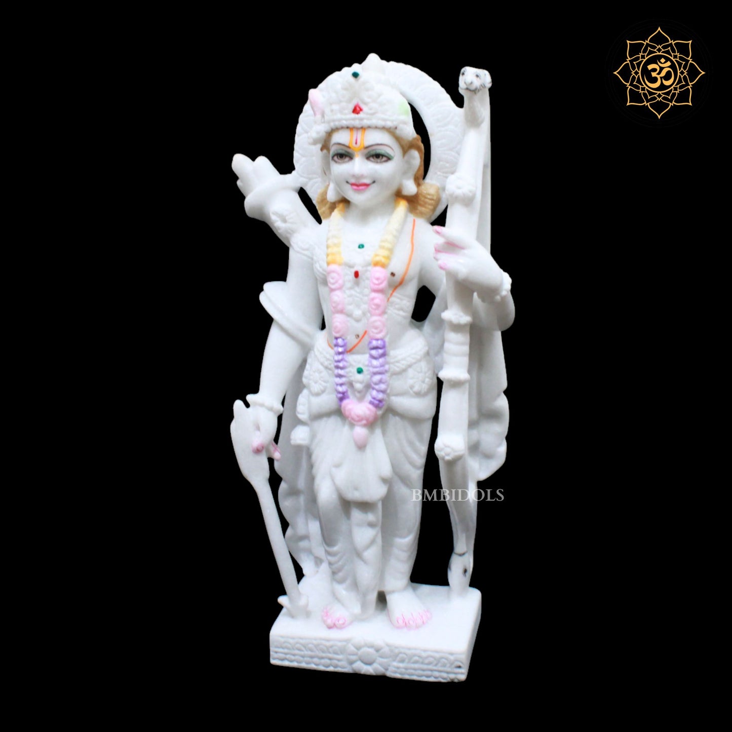 18inch Marble Ram Darbar Statue in Makrana Marble for Homes and Temples