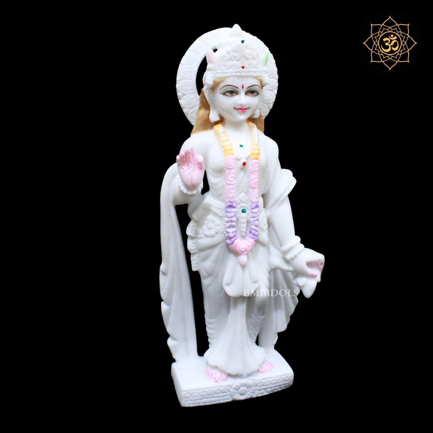 18inch Marble Ram Darbar Statue in Makrana Marble for Homes and Temples