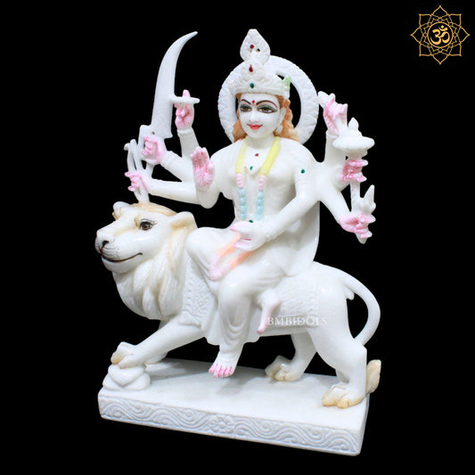 Marble Durga Mata Murti for Homes and Temples in 15inches
