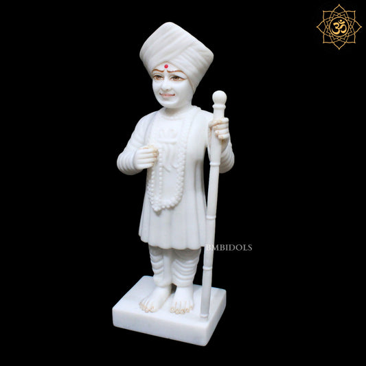 Jalaram Bapa Statue in Makrana Marble for Homes and Temples in 15inches