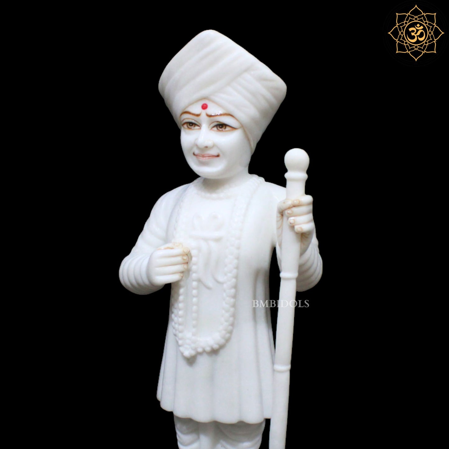 Jalaram Bapa Statue in Makrana Marble for Homes and Temples in 15inches