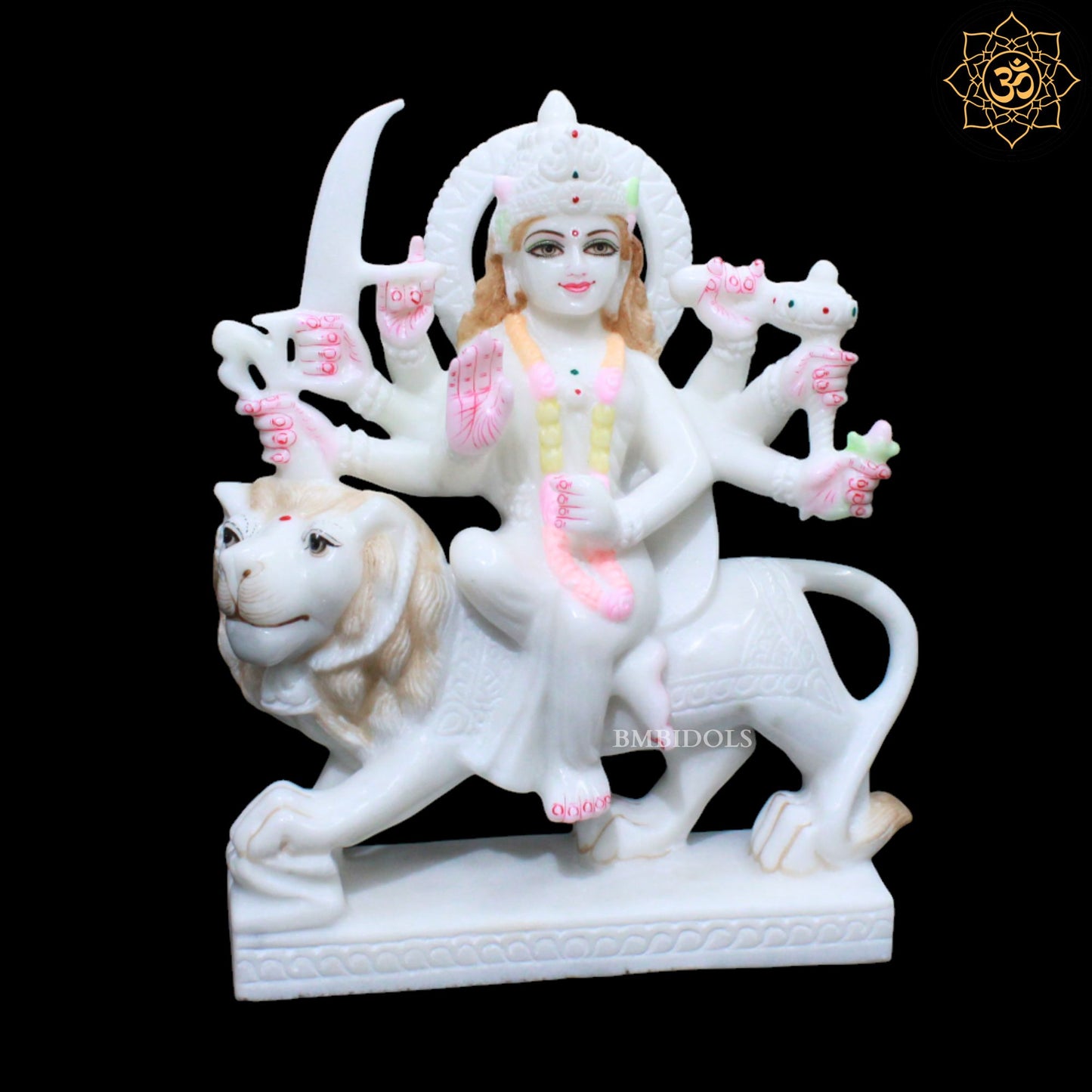 1feet Marble Durga maa Murti for Ghar Mandirs and Temples