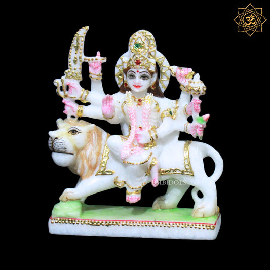 Marble Durga Murti for Ghar Mandirs in 6inches
