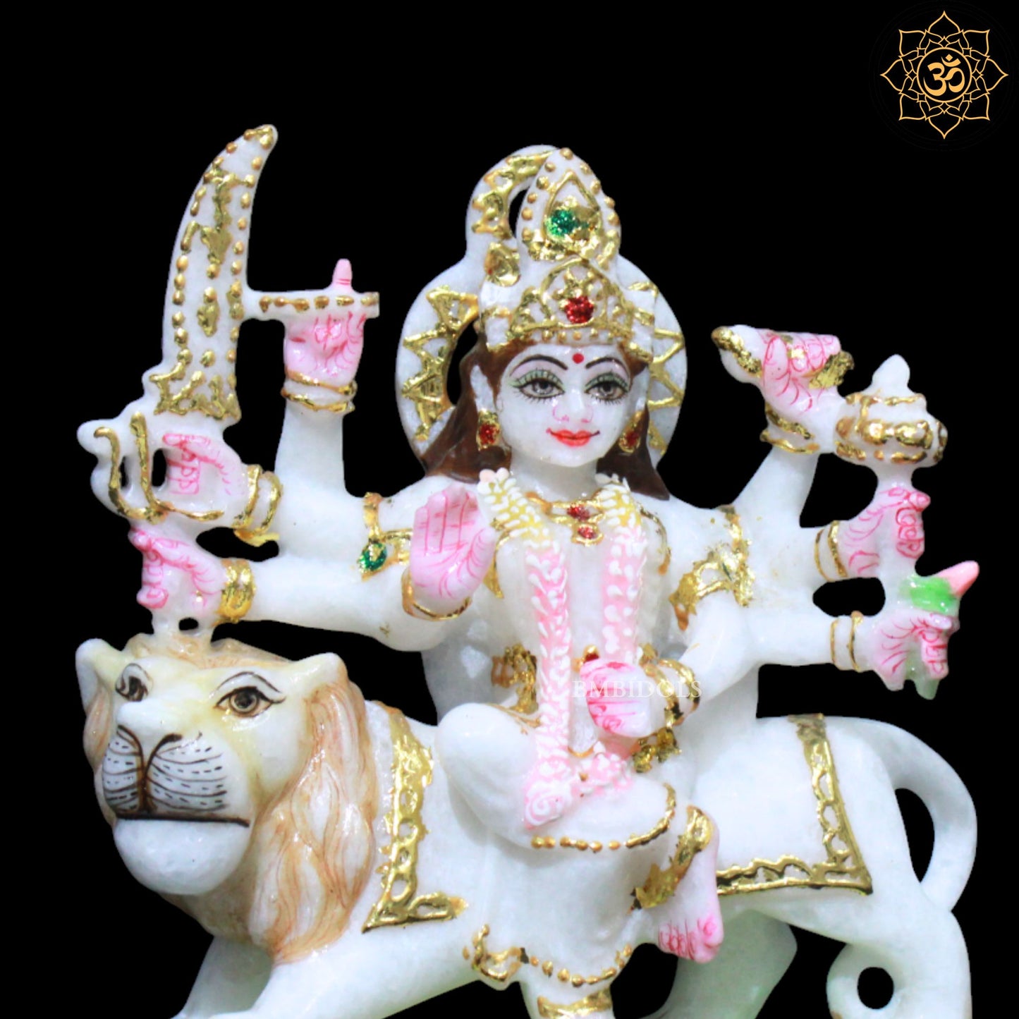 Marble Durga Murti for Ghar Mandirs in 6inches