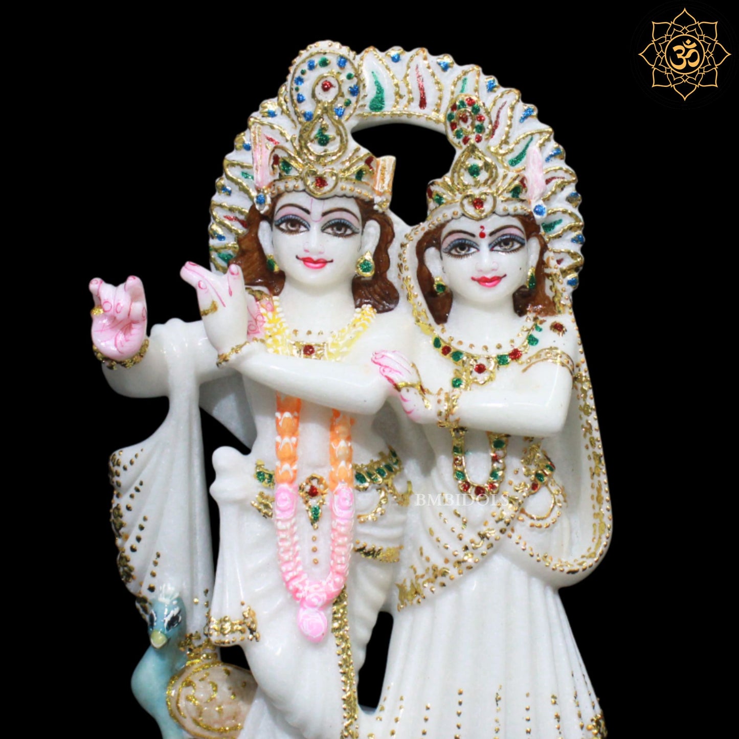 Jugal Radha Krishna Marble Murti for Ghar Mandirs in 1feet