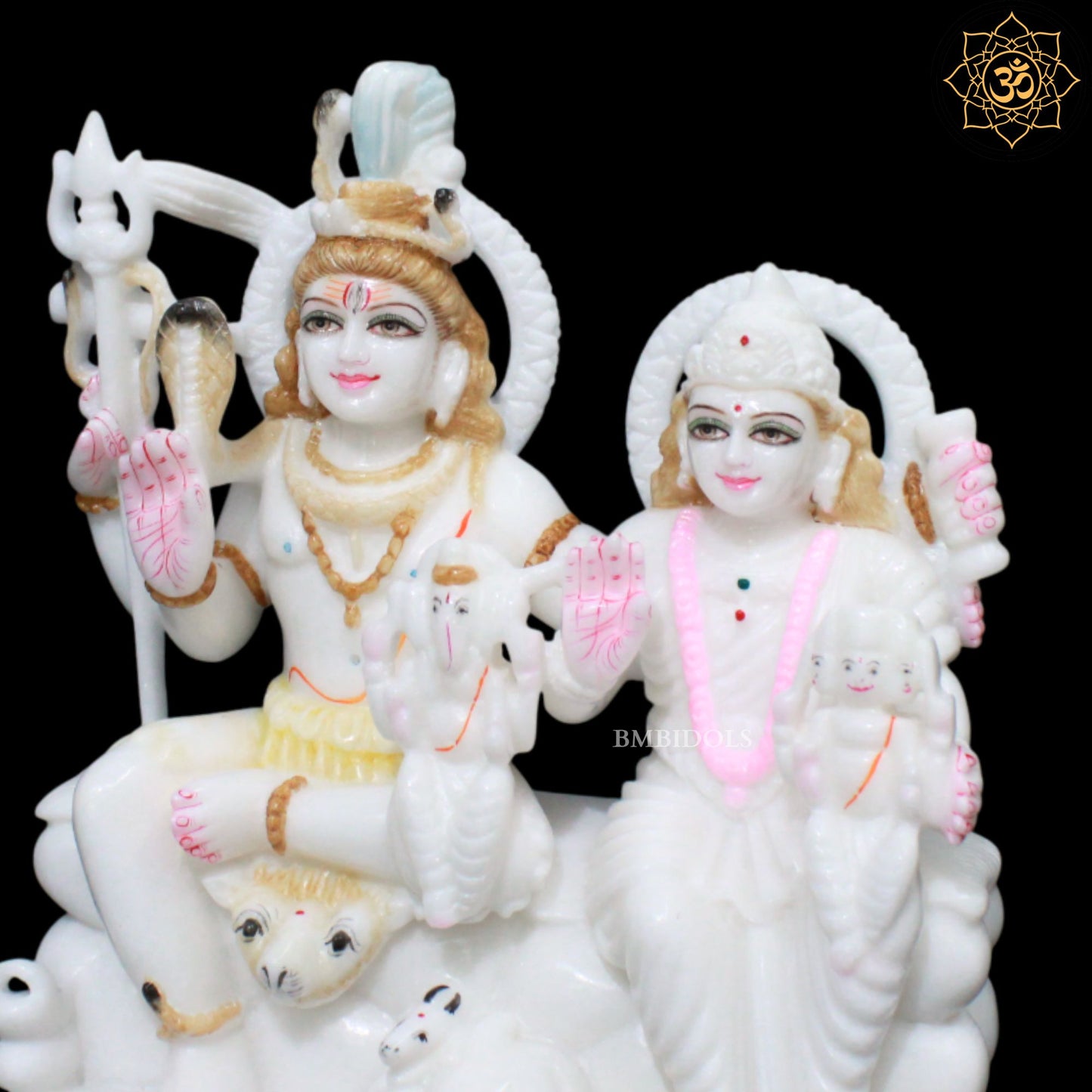 Shiv Parivar Marble Statue for Homes and Temples in 1feet