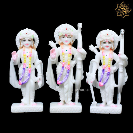 Ram Darbar Marble Murti for Homes and Temples in 9inches