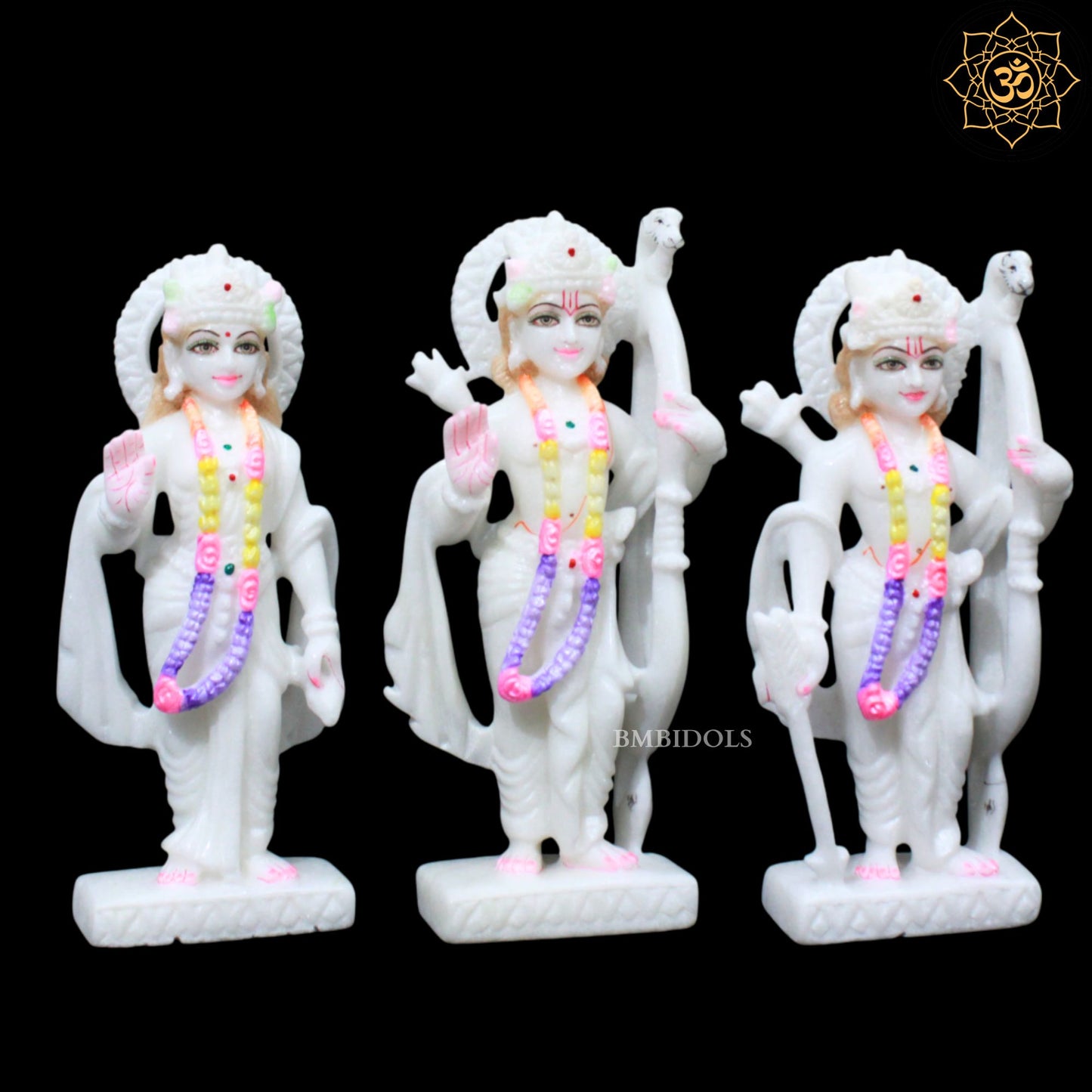 Ram Darbar Marble Murti for Homes and Temples in 9inches