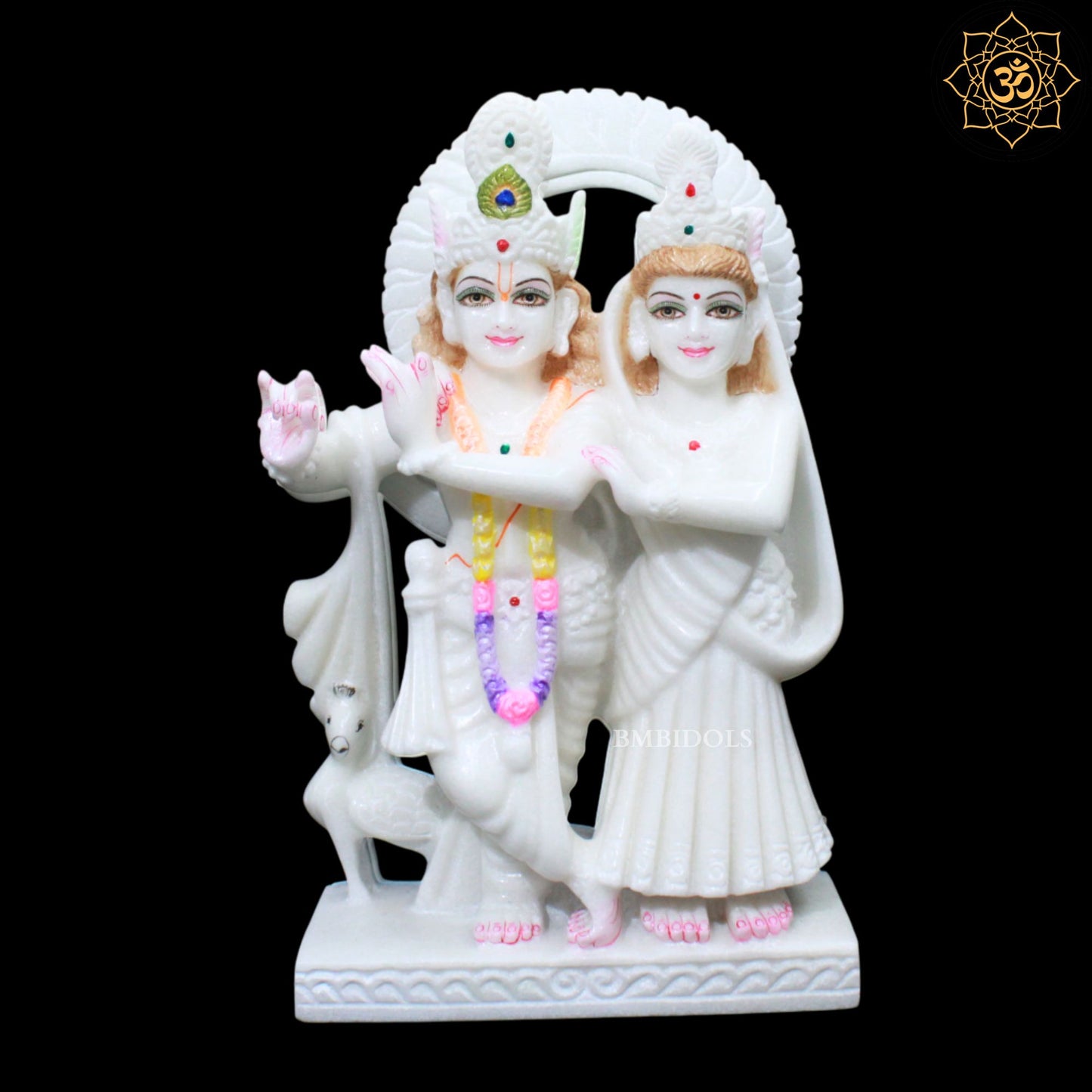 Jugal Radha Krishna Marble Murti for Homes and Temples in 12inches