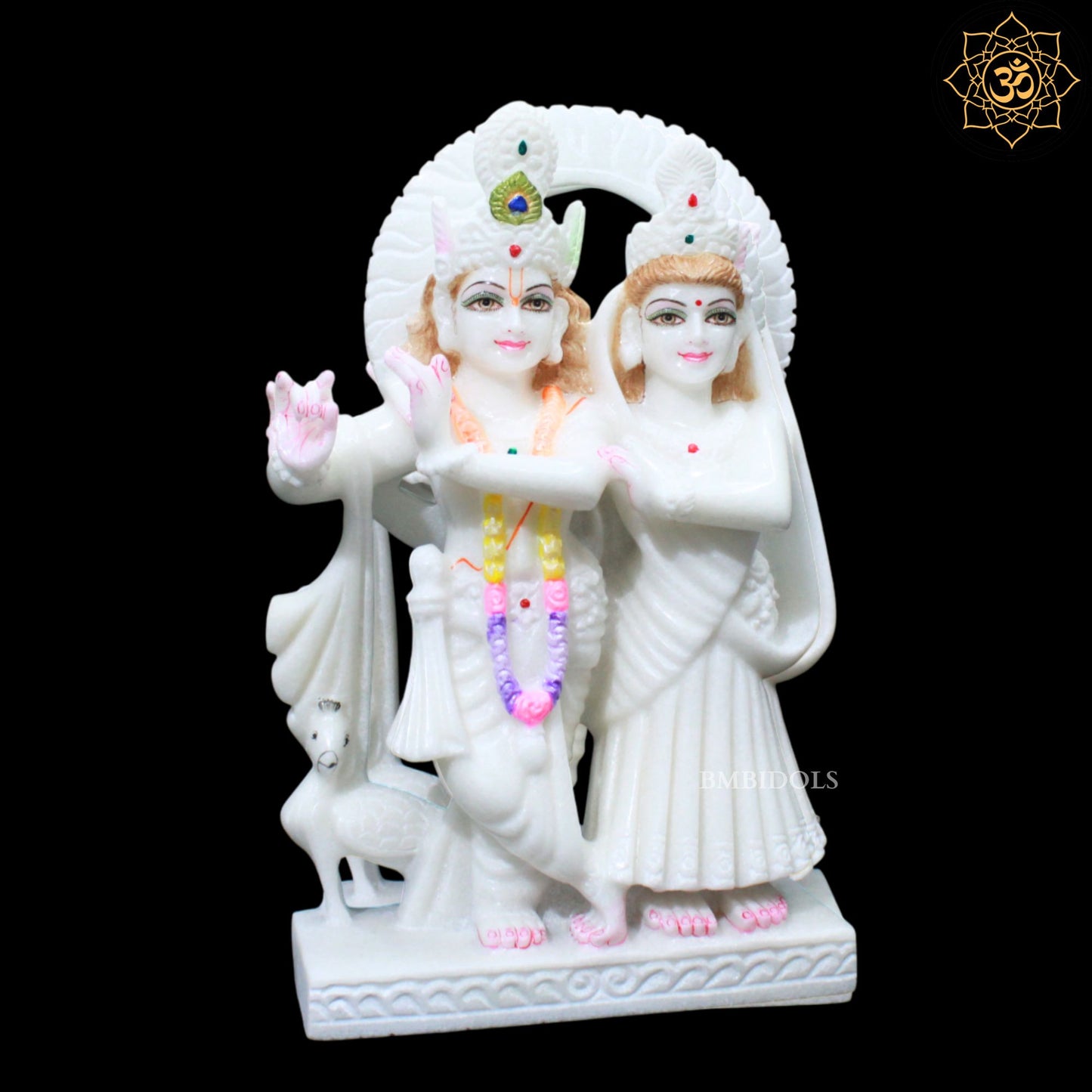 Jugal Radha Krishna Marble Murti for Homes and Temples in 12inches