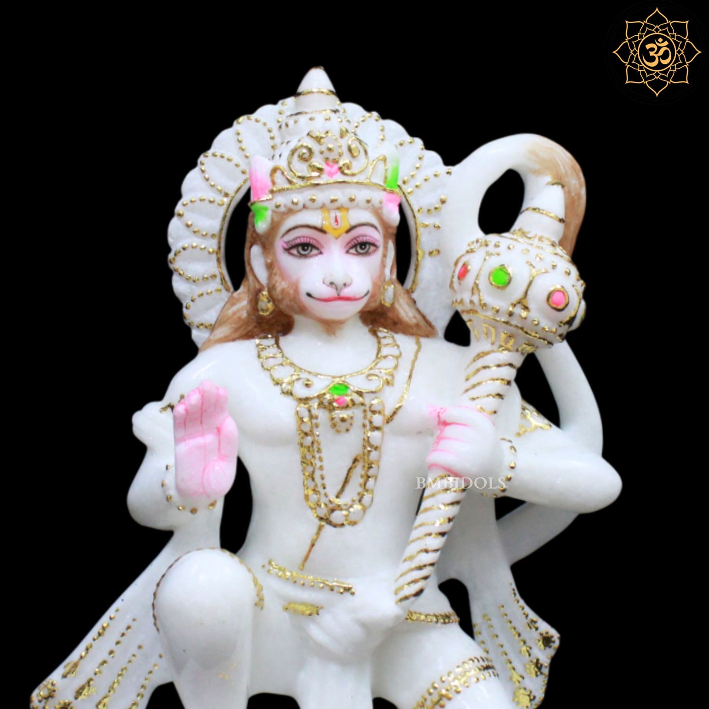 Ashirwad Hanuman Marble Statue in 9inches in Makrana Marble