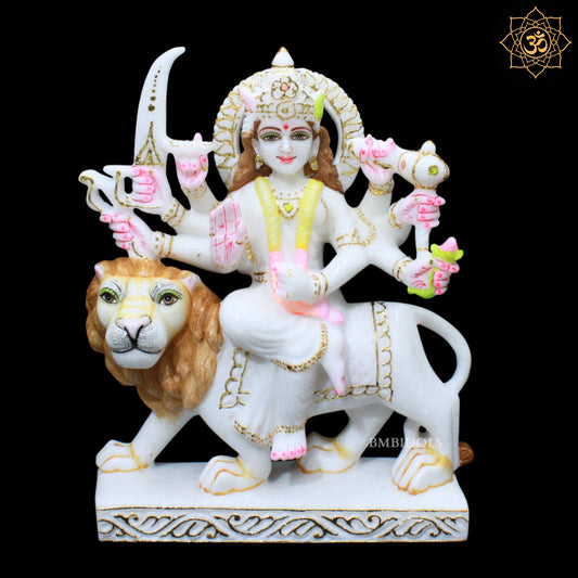 Durga Mata Marble Murti for Home Mandirs in 1feet
