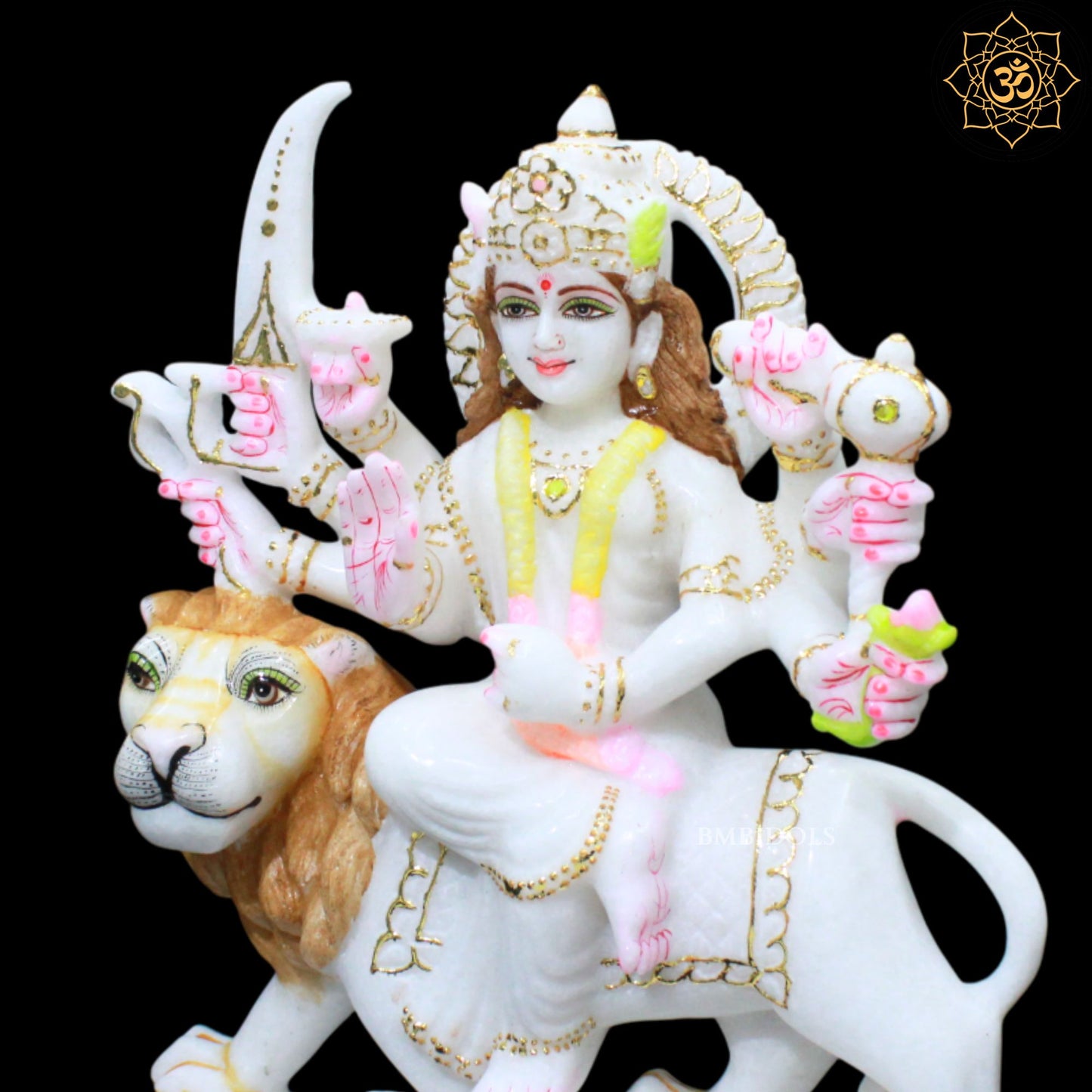 Durga Mata Marble Murti for Home Mandirs in 1feet