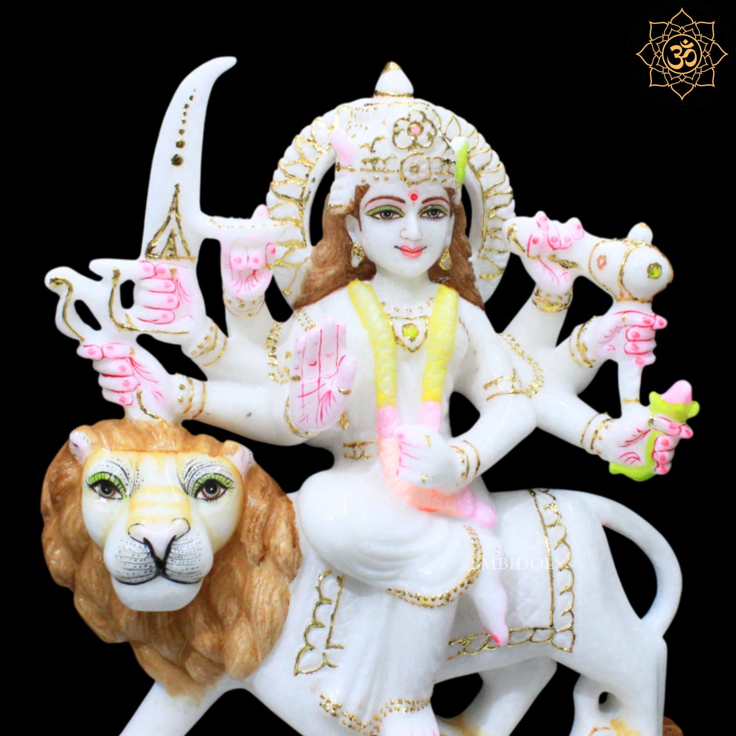 Durga Mata Marble Murti for Home Mandirs in 1feet