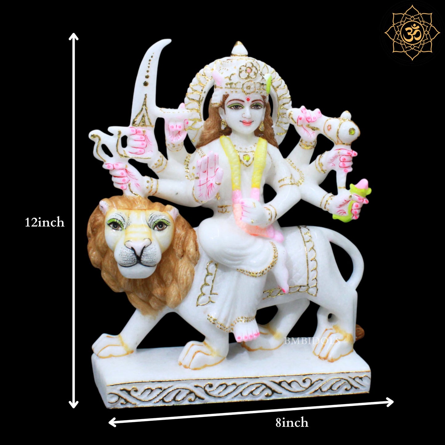 Durga Mata Marble Murti for Home Mandirs in 1feet