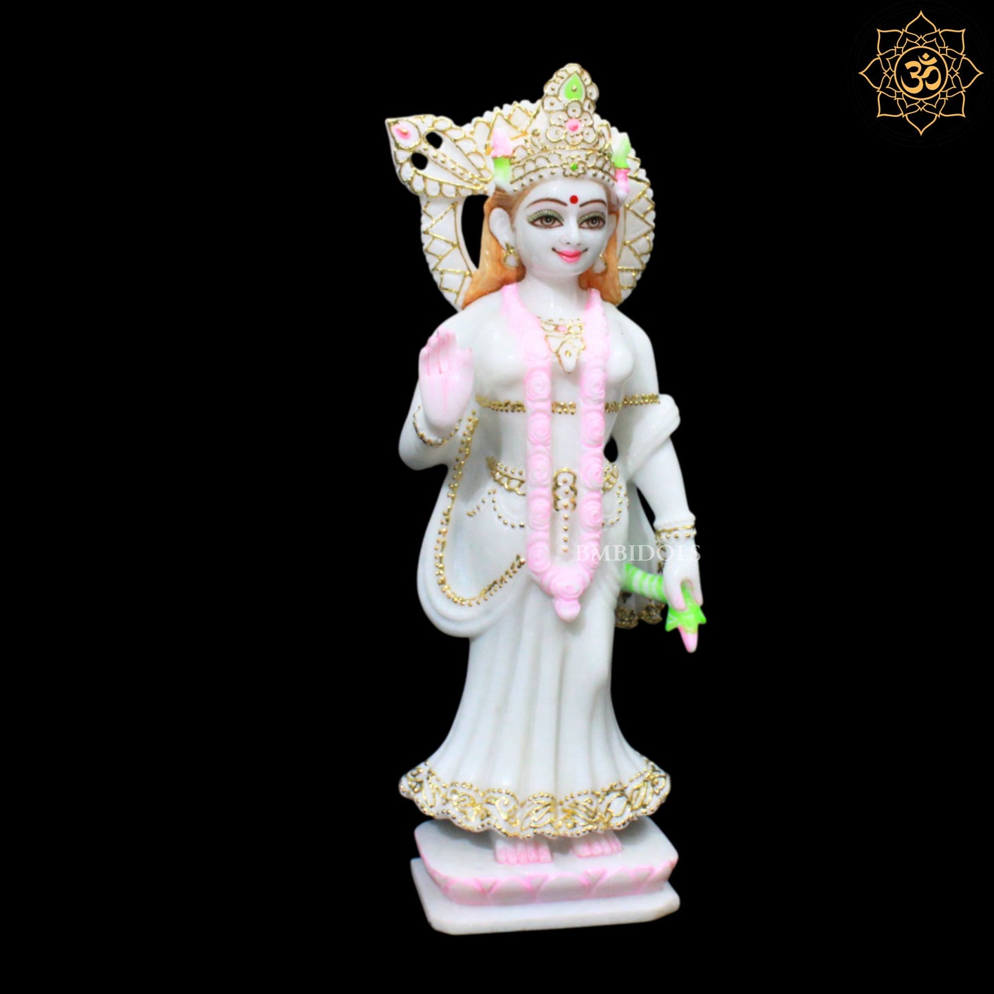 15inch Radha Krishna Marble Idol for Ghar Mandirs in Makrana Marble