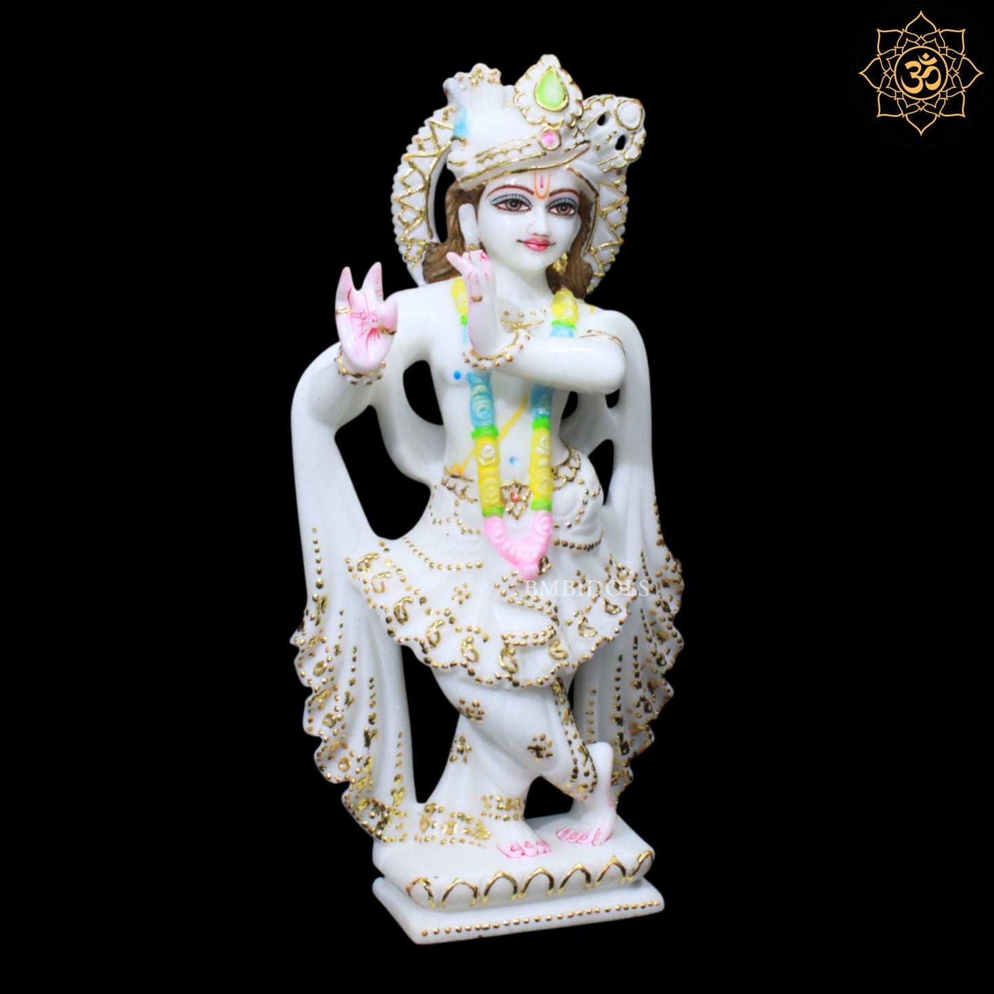 Marble Radha Krishna Bhagwan Murti in 12inches in Makrana Marble