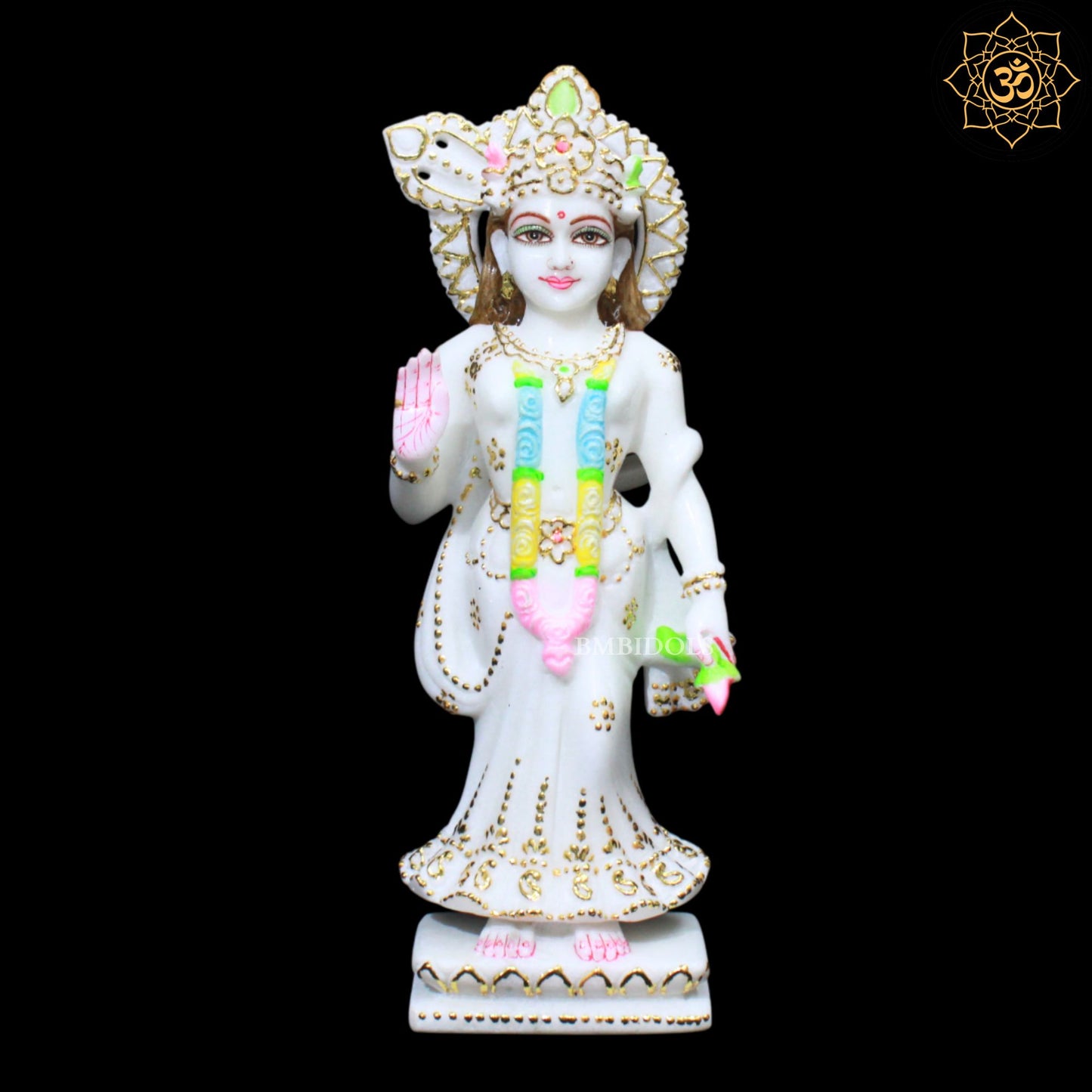 Marble Radha Krishna Bhagwan Murti in 12inches in Makrana Marble