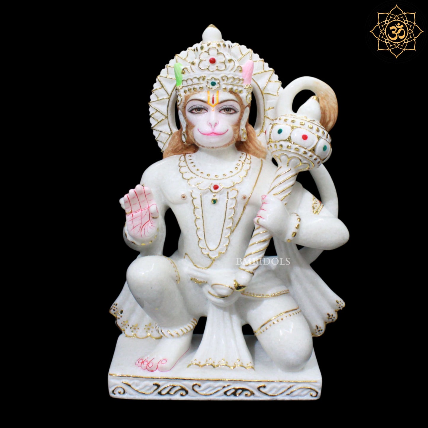 Ashirwad Hanuman Marble Murti for Homes and Temples in 15inches