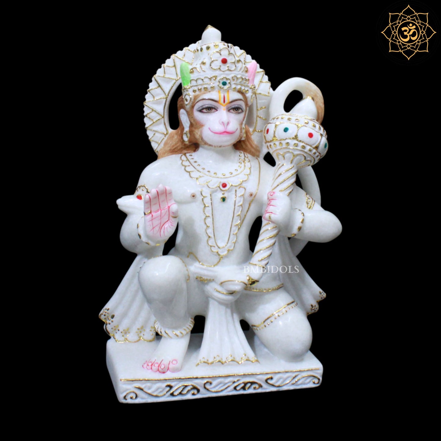 Ashirwad Hanuman Marble Murti for Homes and Temples in 15inches