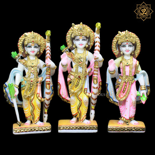 Ram Darbar Marble Statue for Homes and Temples in 1feet