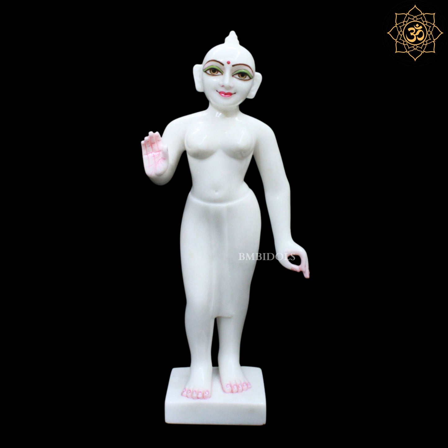 Marble Iskcon Radha Krishna Marble Idol in White Makrana Marble