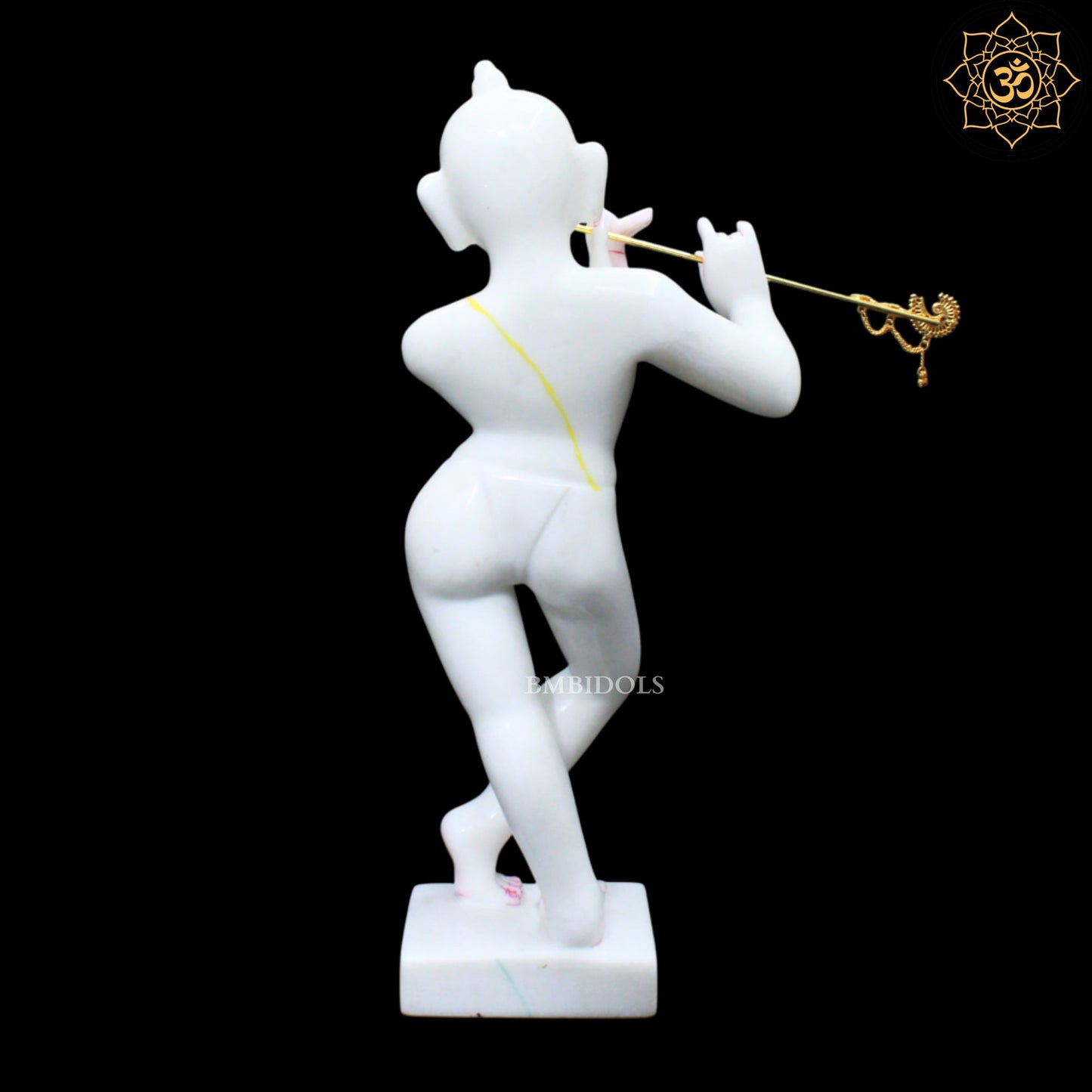 Marble Iskcon Radha Krishna Marble Idol in White Makrana Marble
