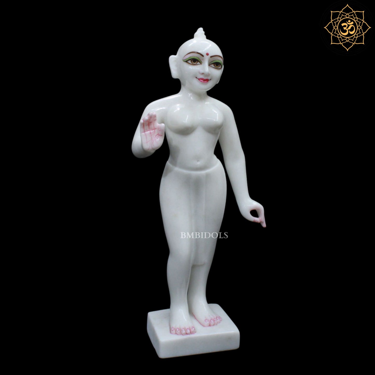 Marble Iskcon Radha Krishna Marble Idol in White Makrana Marble