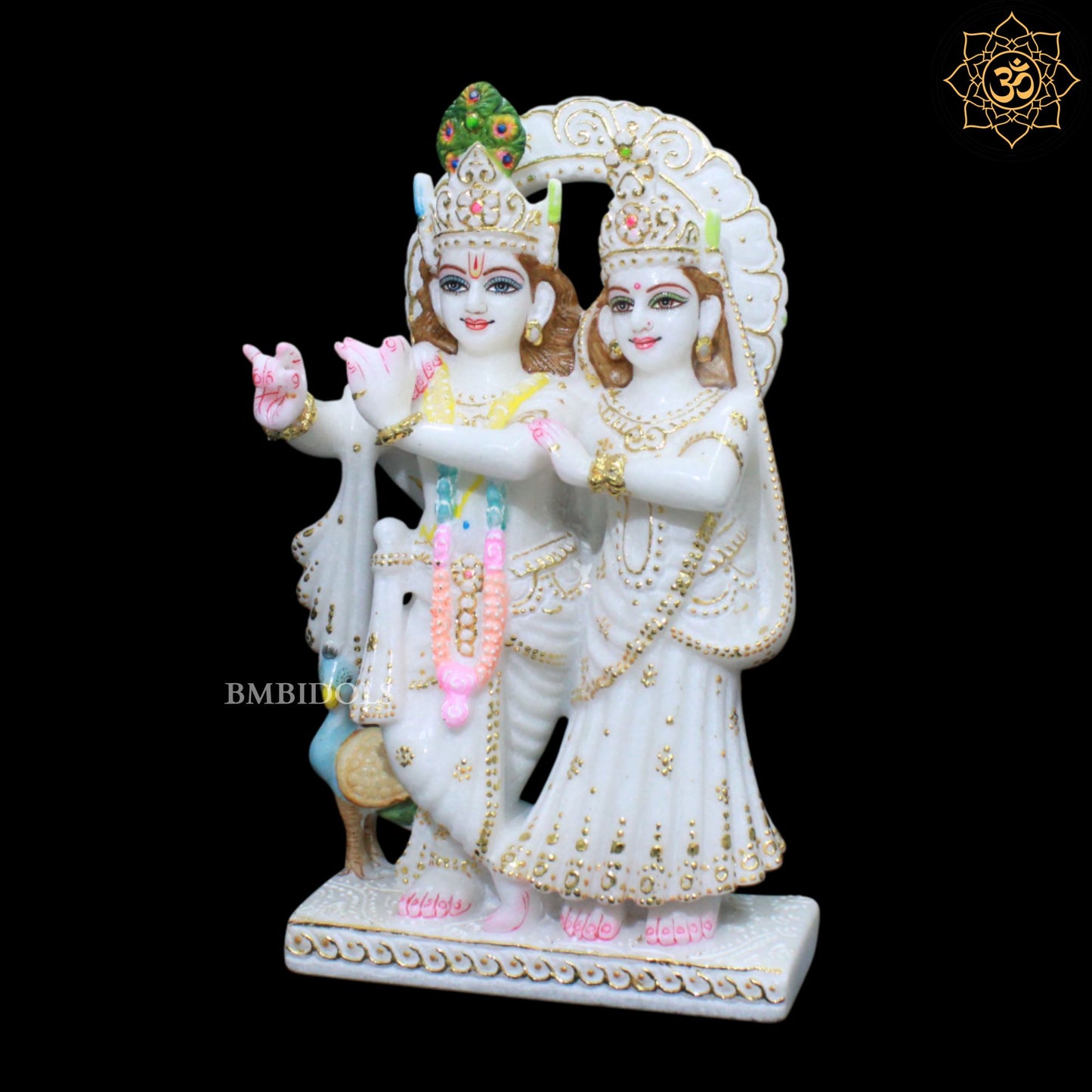 12inches Marble Radha Krishna Jugal Murti for Ghar Mandirs