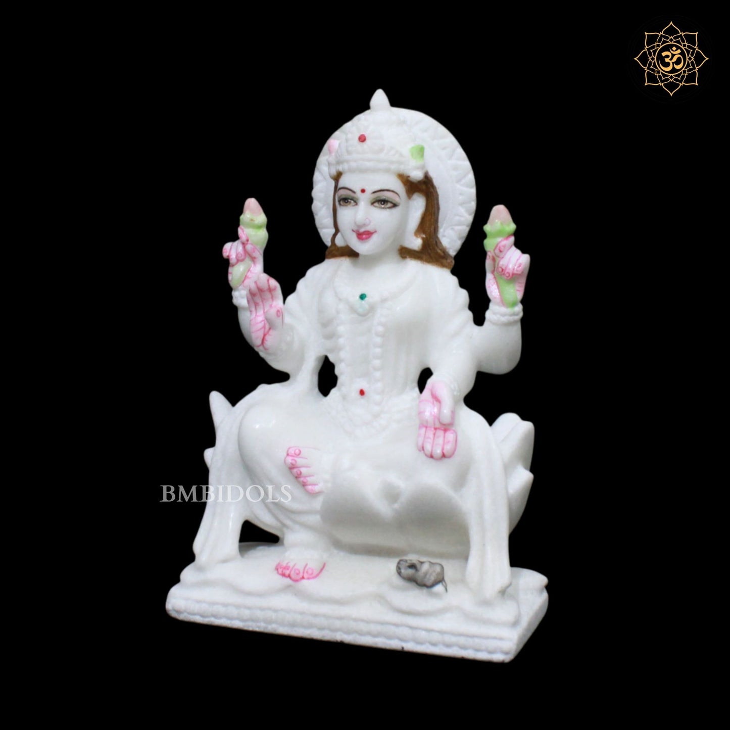 Ganesh Laxmi Marble Murti for Ghar Mandirs in 9inches