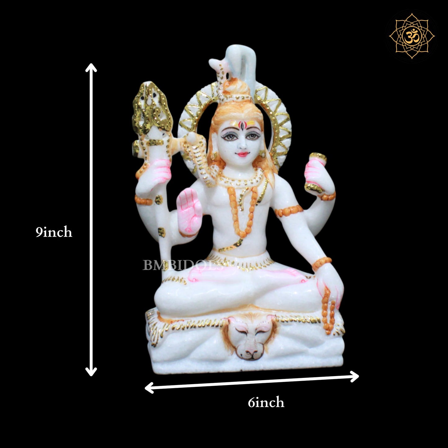 Marble Shiva Murti for Homes and Temples in 9inches