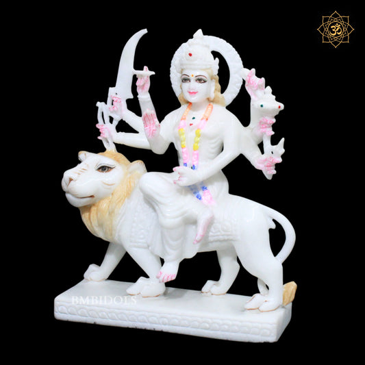 9inch Durga Marble Murti for Ghar Mandirs and Temples